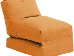 Πουφ Πολυθρόνα-Κρεβάτι Αδιάβροχο Dreamy 071-001519 57x84x75cm Orange