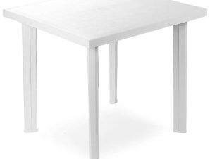 Τραπέζι Κήπου Fiocco 0042252 80x75x72cm Πολυπροπυλένιο White Progarden